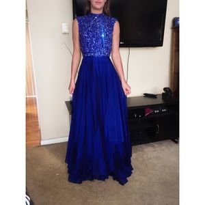 Royal blue Sherri hill prom dress
